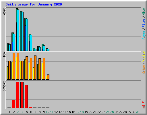 Daily usage for January 2026