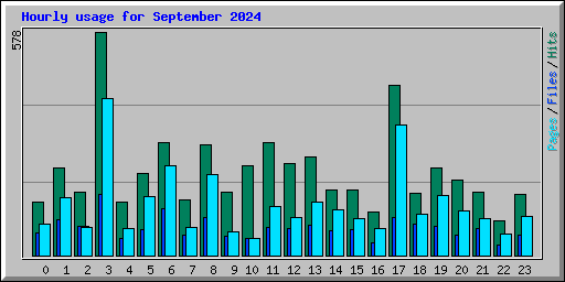 Hourly usage for September 2024