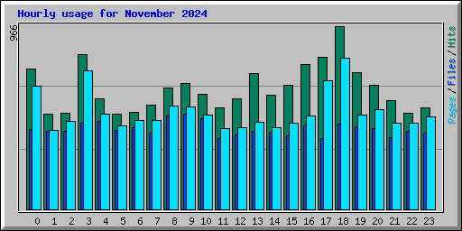 Hourly usage for November 2024