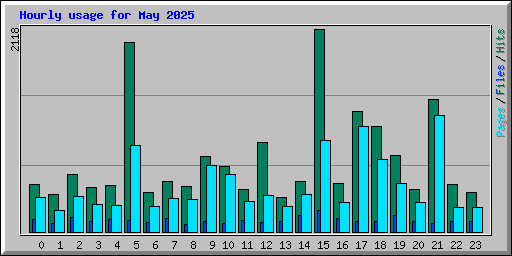 Hourly usage for May 2025
