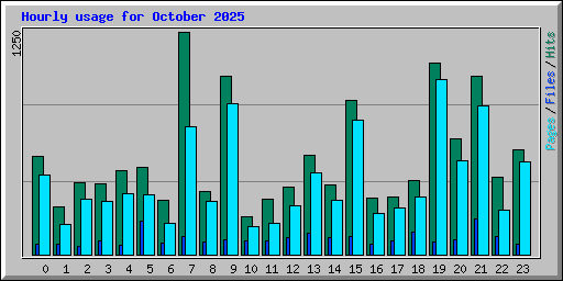 Hourly usage for October 2025