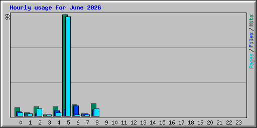 Hourly usage for June 2026