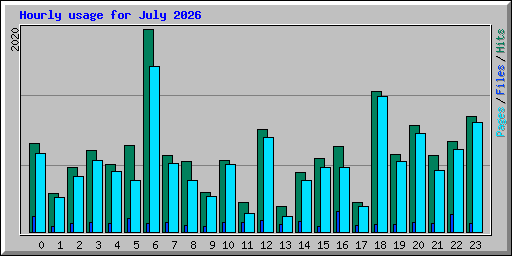 Hourly usage for July 2026