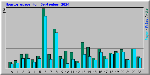 Hourly usage for September 2024