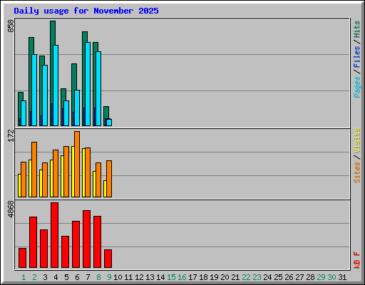 Daily usage for November 2025