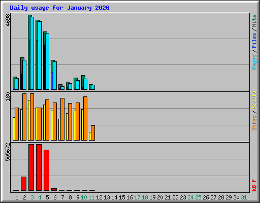 Daily usage for January 2026