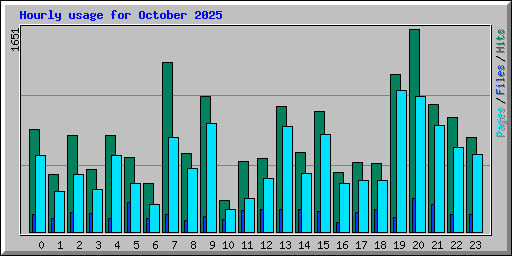 Hourly usage for October 2025
