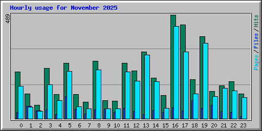Hourly usage for November 2025