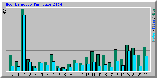 Hourly usage for July 2024